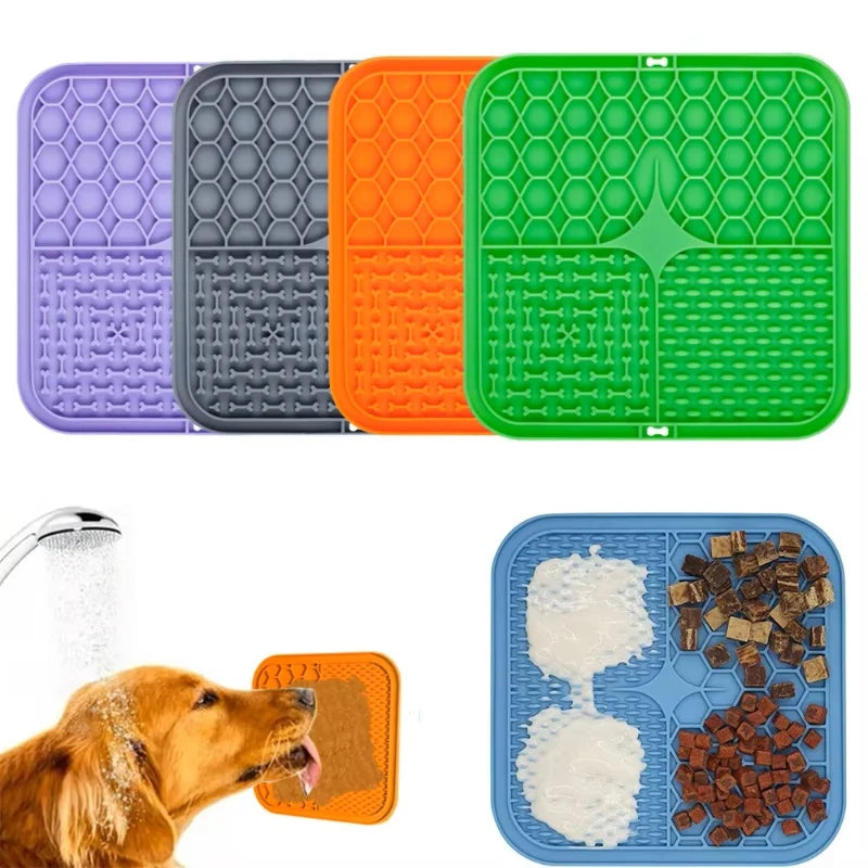 Pet Lick Mat — Slow Feeder & Calming Silicone Mat for Dogs & Cats
