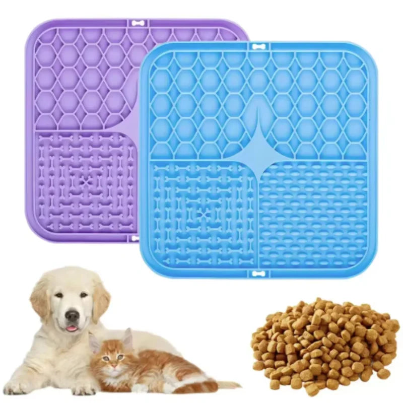 Pet Lick Mat — Slow Feeder & Calming Silicone Mat for Dogs & Cats