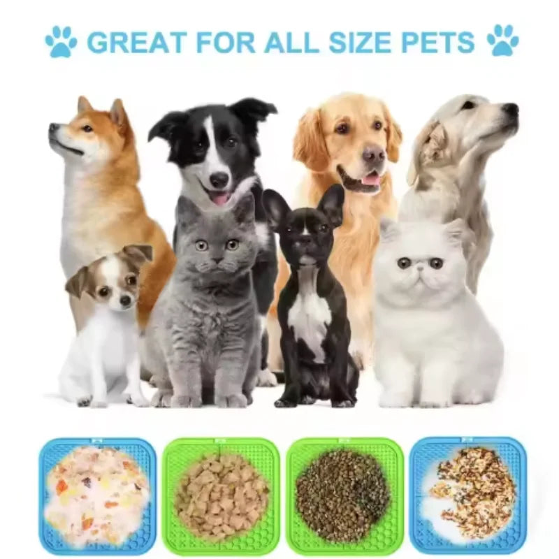 Pet Lick Mat — Slow Feeder & Calming Silicone Mat for Dogs & Cats