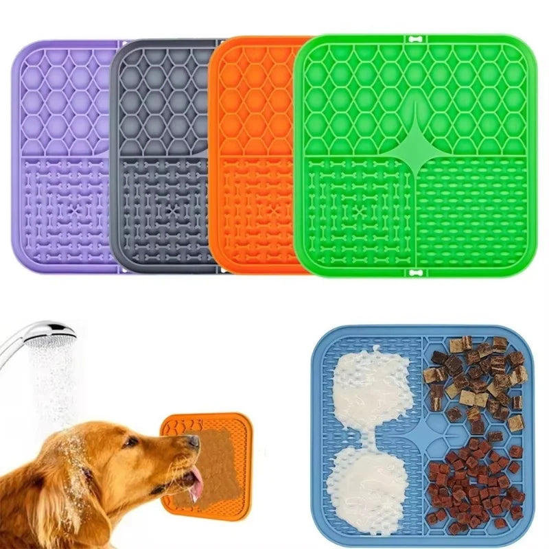 Pet Lick Mat — Slow Feeder & Calming Silicone Mat for Dogs & Cats